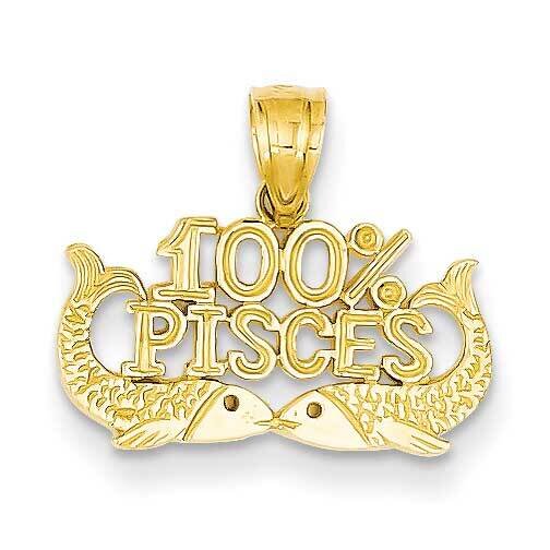 100% Pisces Pendant 14k Gold D4065, MPN: D4065, 637218031559
