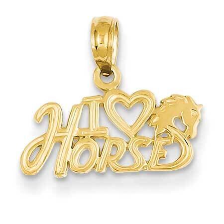I Heart Horses Pendant 14k Gold D4224, MPN: D4224, 637218024827