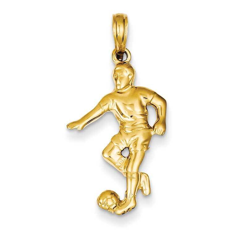 Boy Soccer Player Running with Ball Pendant 14k Gold D4295, MPN: D4295, 637218062195