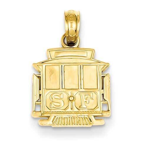San Francisco Train Pendant 14k Gold Polished  D4407, MPN: D4407, 637218136513