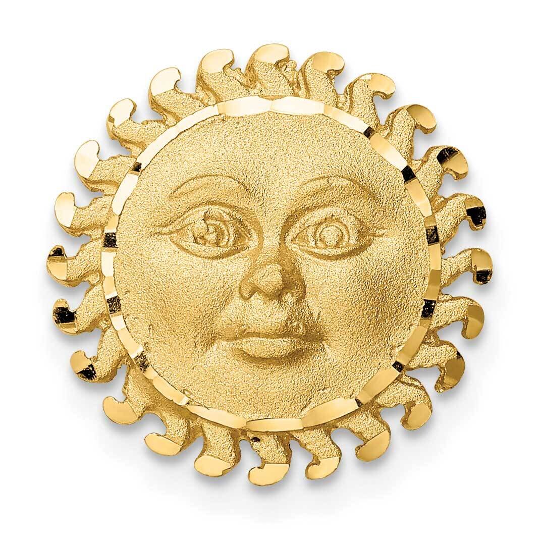 Diamond-cut Sun Chain Slide 14k Gold Satin D4451, MPN: D4451, 883957825915