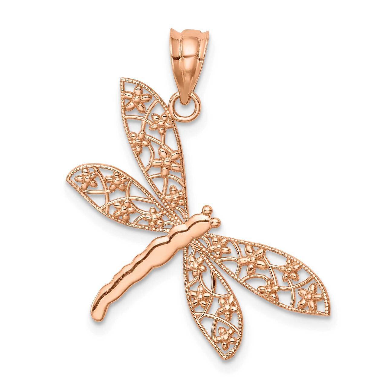 Dragonfly Pendant 14K Rose Gold Polished D4472, MPN: D4472, 883957947587