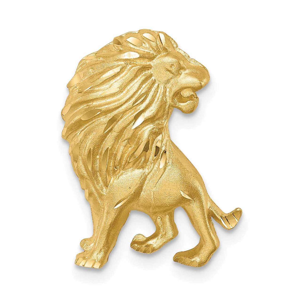 Lion Chain Slide 14k Gold Brushed & Diamond-cut D4479