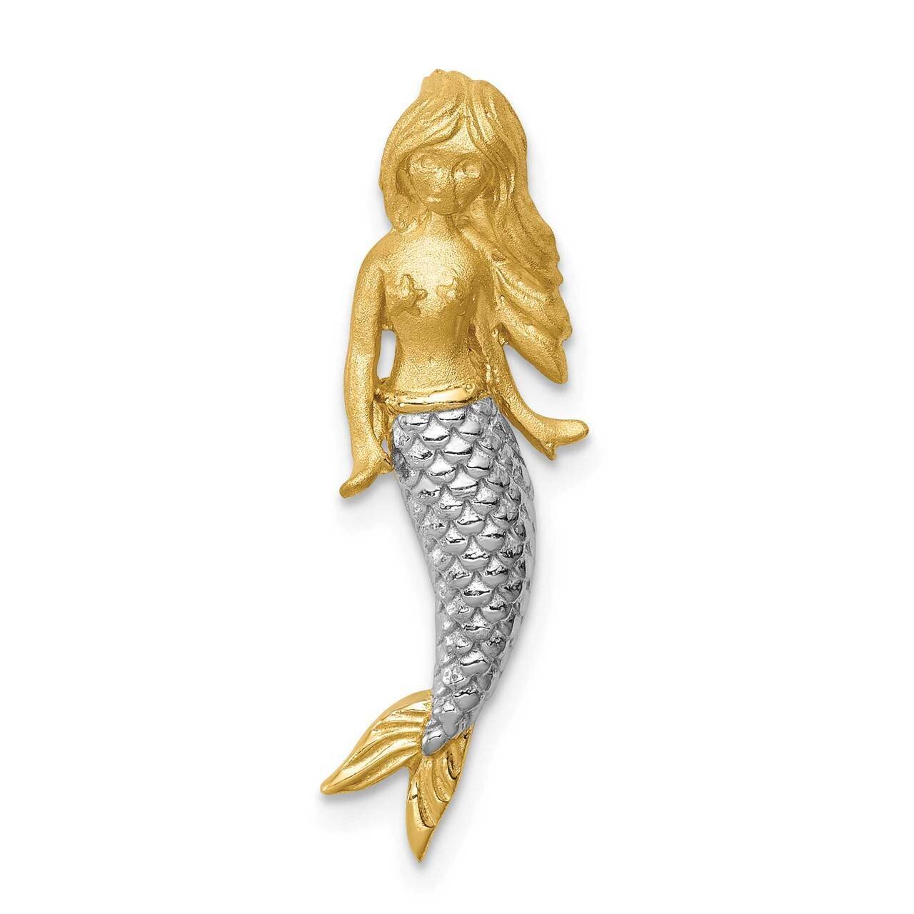 Brushed Mermaid Slide 14k Gold &amp; White Rhodium D4503, MPN: D4503, 883957320212
