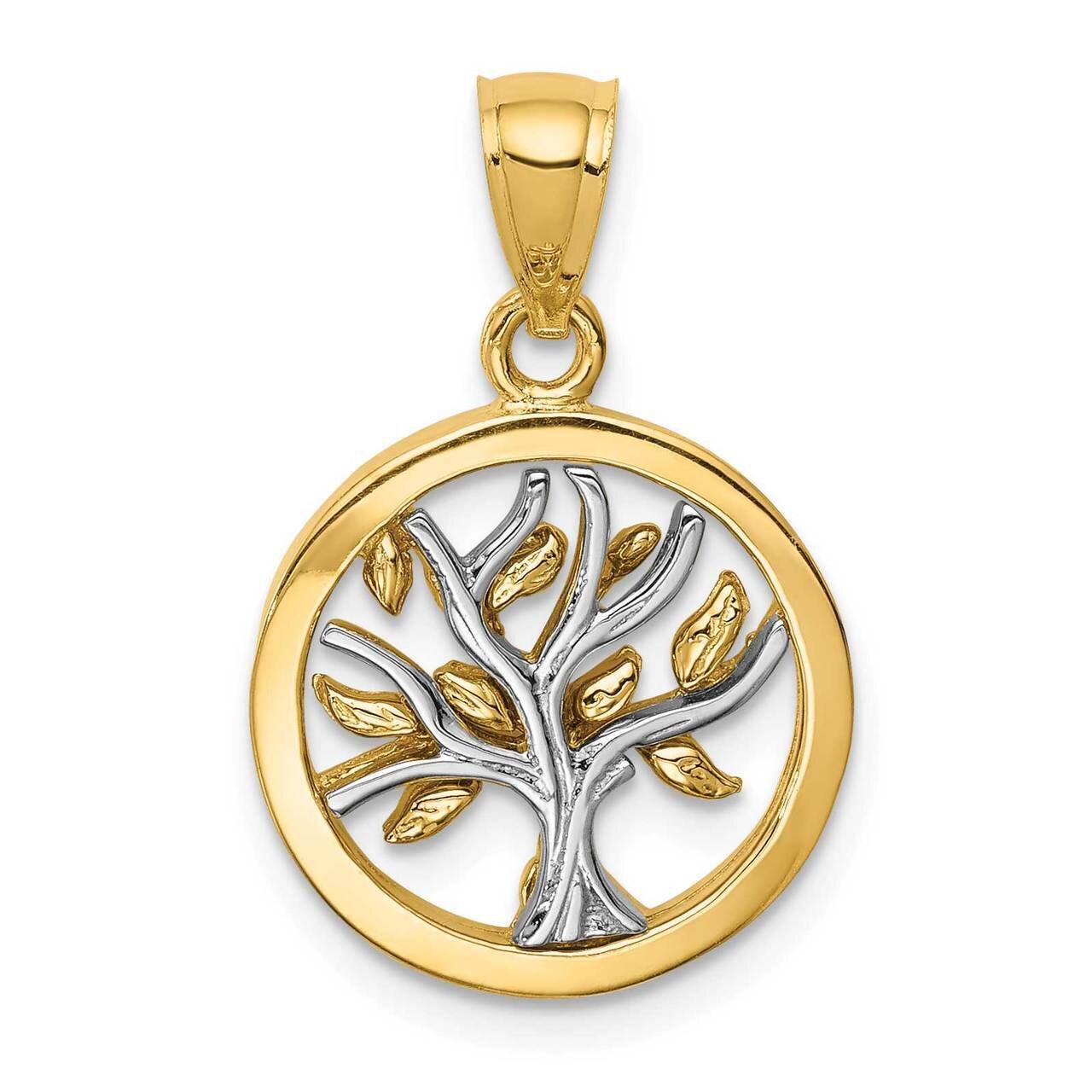 Tree of Life Pendant 14k Two-tone Gold Polished D4574, MPN: D4574, 883957727202