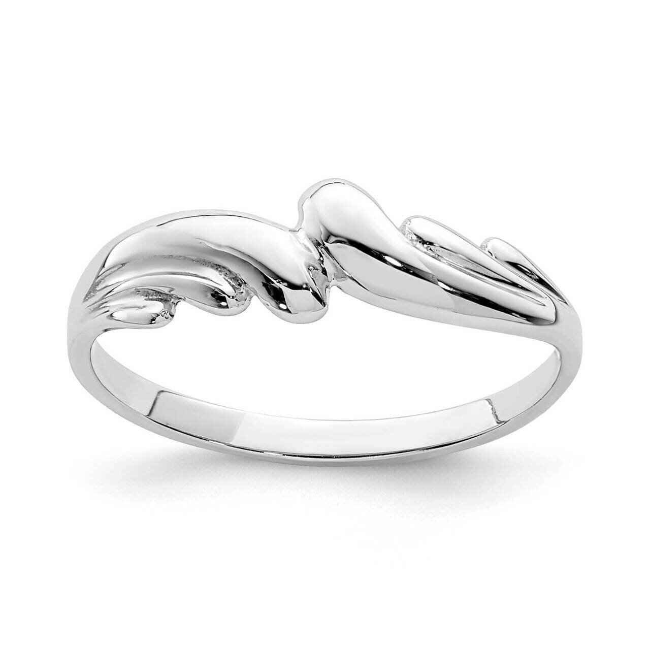 Wave Ring 14k White Gold Polished D4708, MPN: D4708, 191101977527