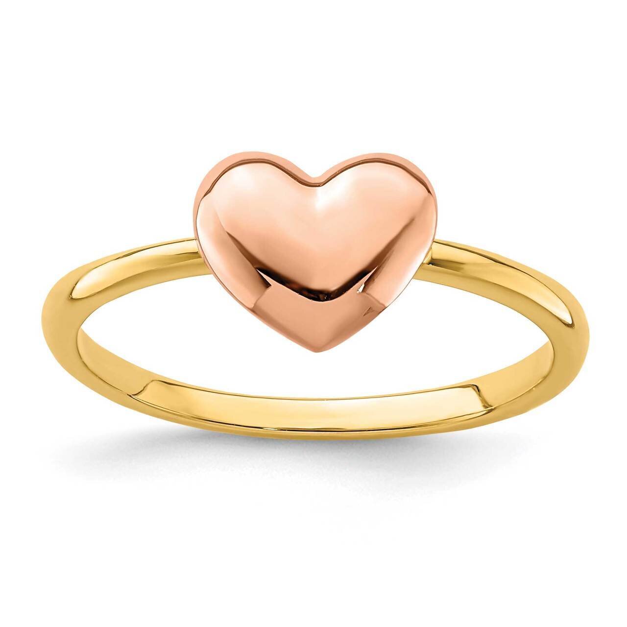 Heart Ring 14k Two-tone Gold Polished D4720, MPN: D4720, 883957768878