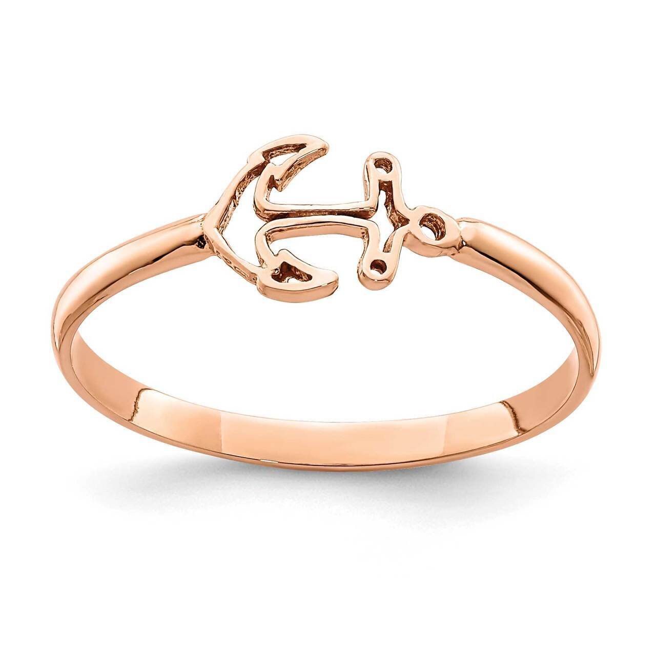 Anchor Ring 14K Rose Gold Polished D4722, MPN: D4722, 883957598192