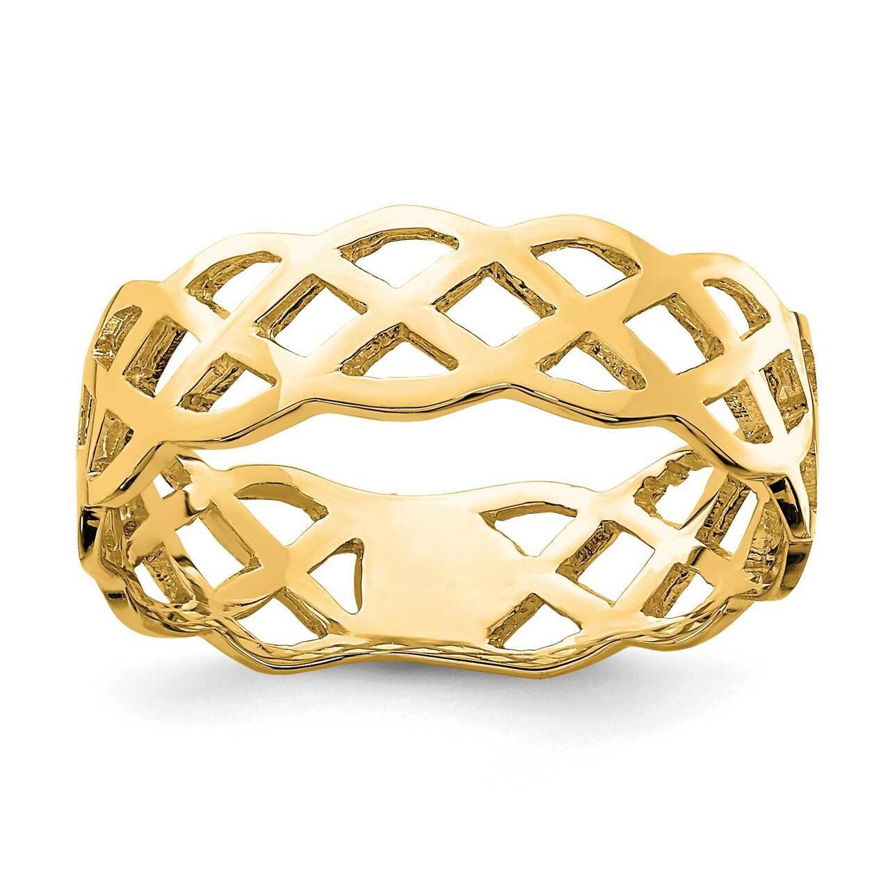 Weave Ring 14k Gold Polished D4734