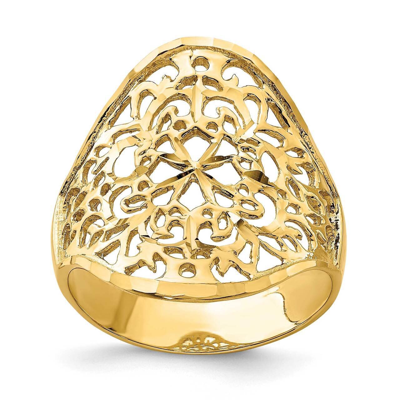 Filigree Ring 14k Gold Polished  D4739, MPN: D4739, 883957220093