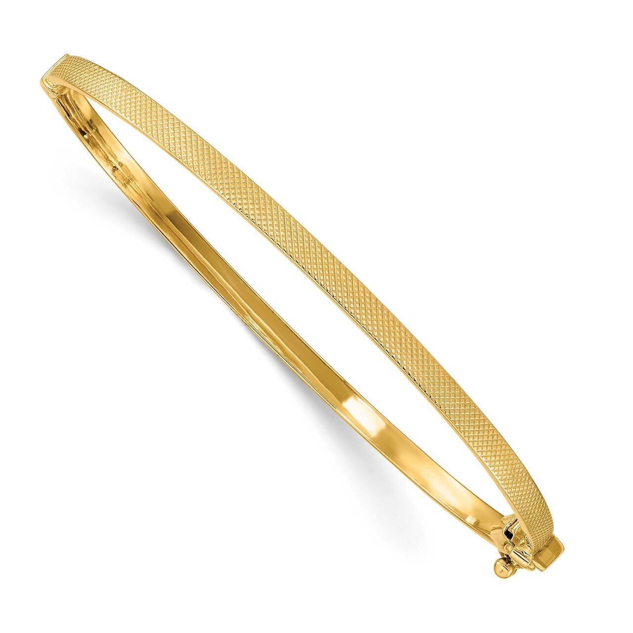 Hinged Bangle 14k Gold Textured DB649, MPN: DB649, 883957939186