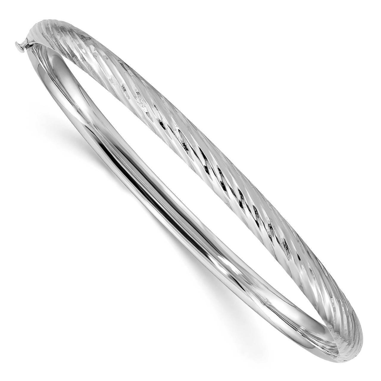 3/16 Textured Bangle 14k White Gold DB652W, MPN: DB652W, 191101924552