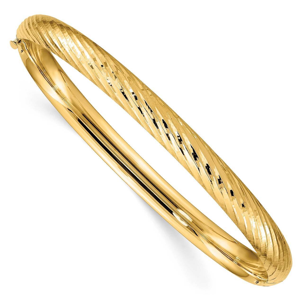 4/16 Textured Bangle 14k Gold DB653, MPN: DB653, 886774592350
