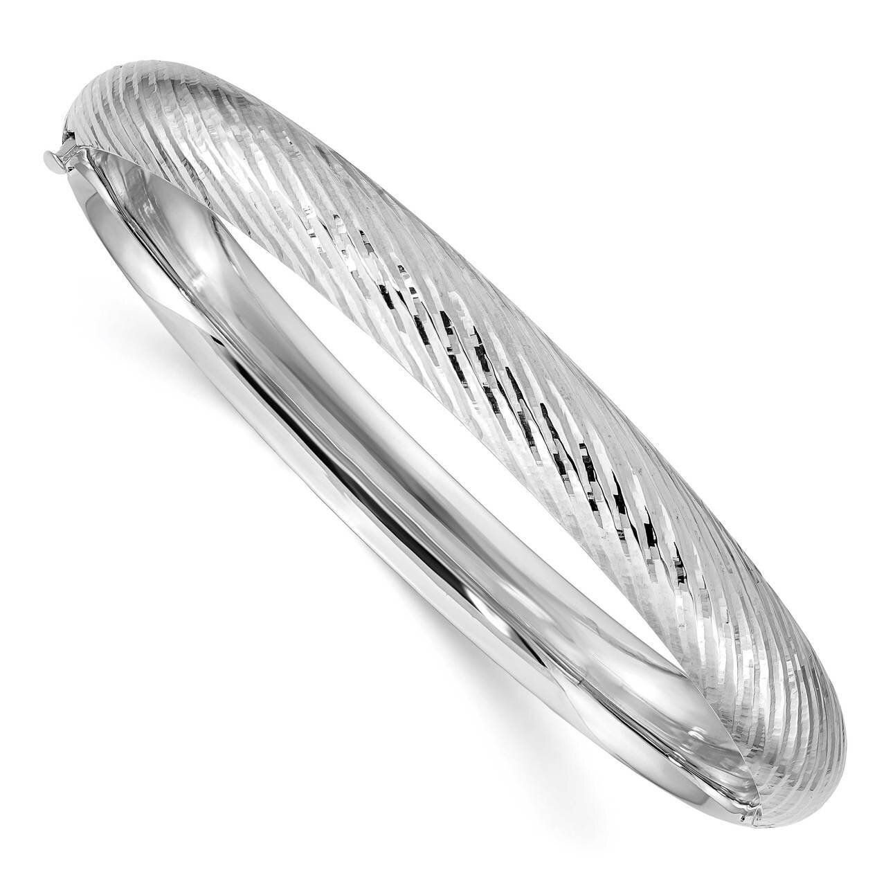 5/16 Textured Bangle 14k White Gold DB654W, MPN: DB654W, 191101924576