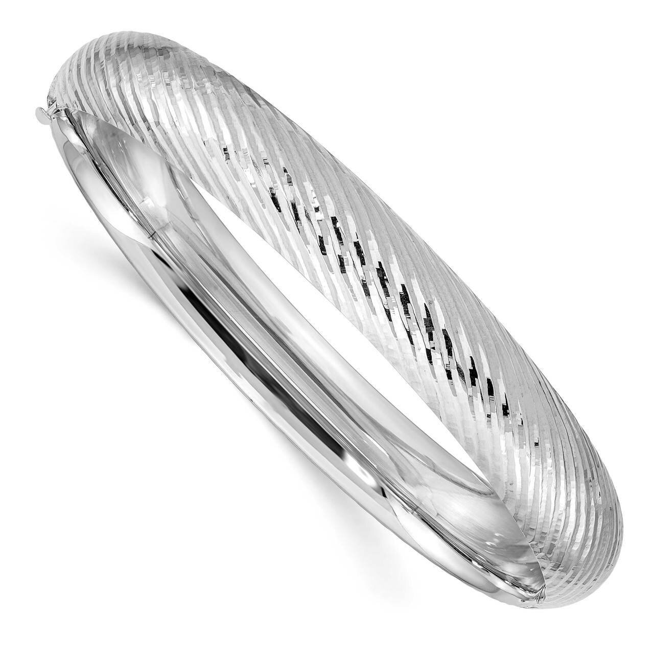 7/16 Textured Bangle 14k White Gold DB655W, MPN: DB655W, 886774613635