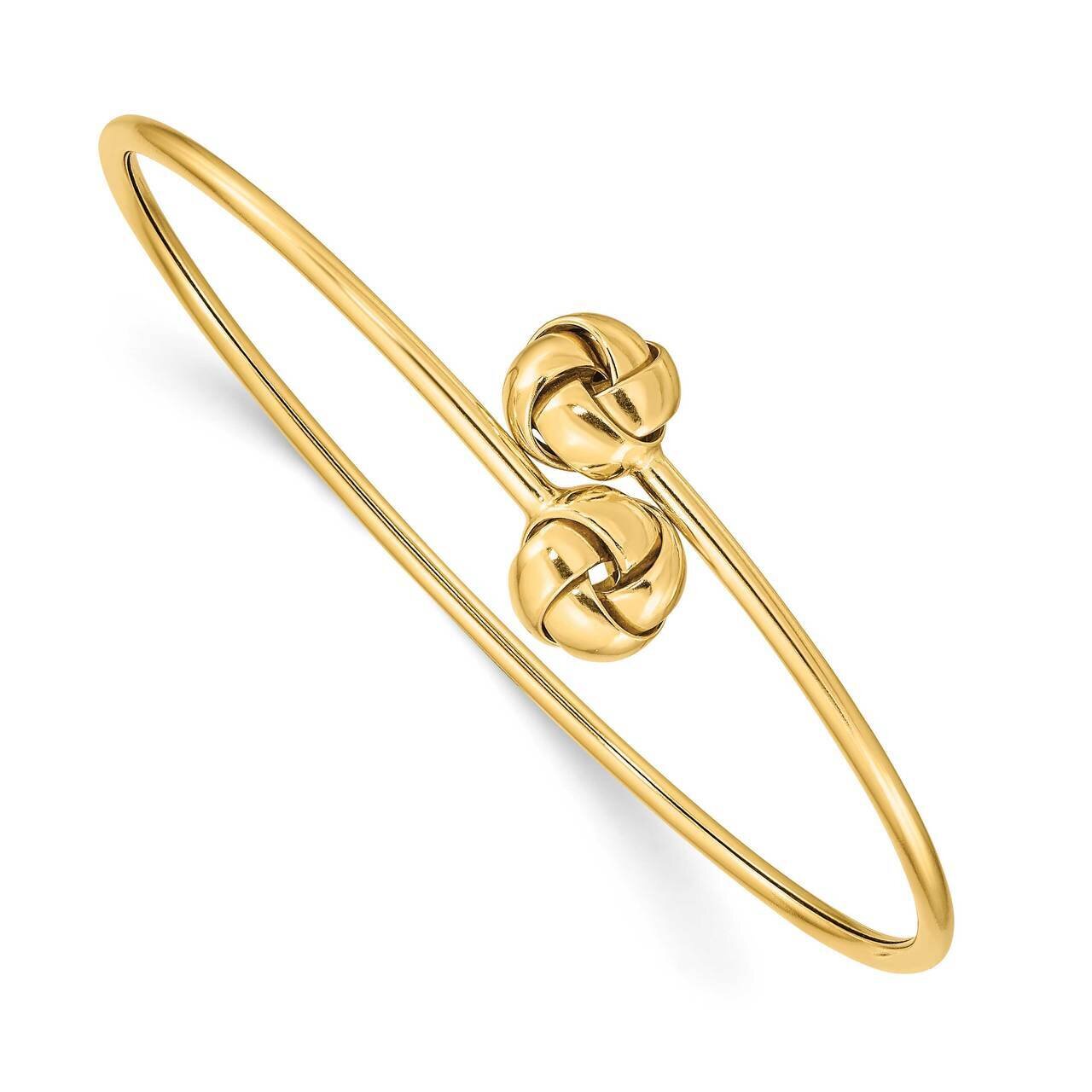 Love Knot Flexible Bangle 14k Gold Polished  DB674, MPN: DB674, 191101980275