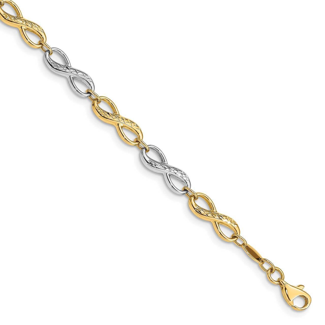 Infinity Symbol Bracelet 14k Two-tone Gold FB1521-7.5, MPN: FB1521-7.5, 883957960555
