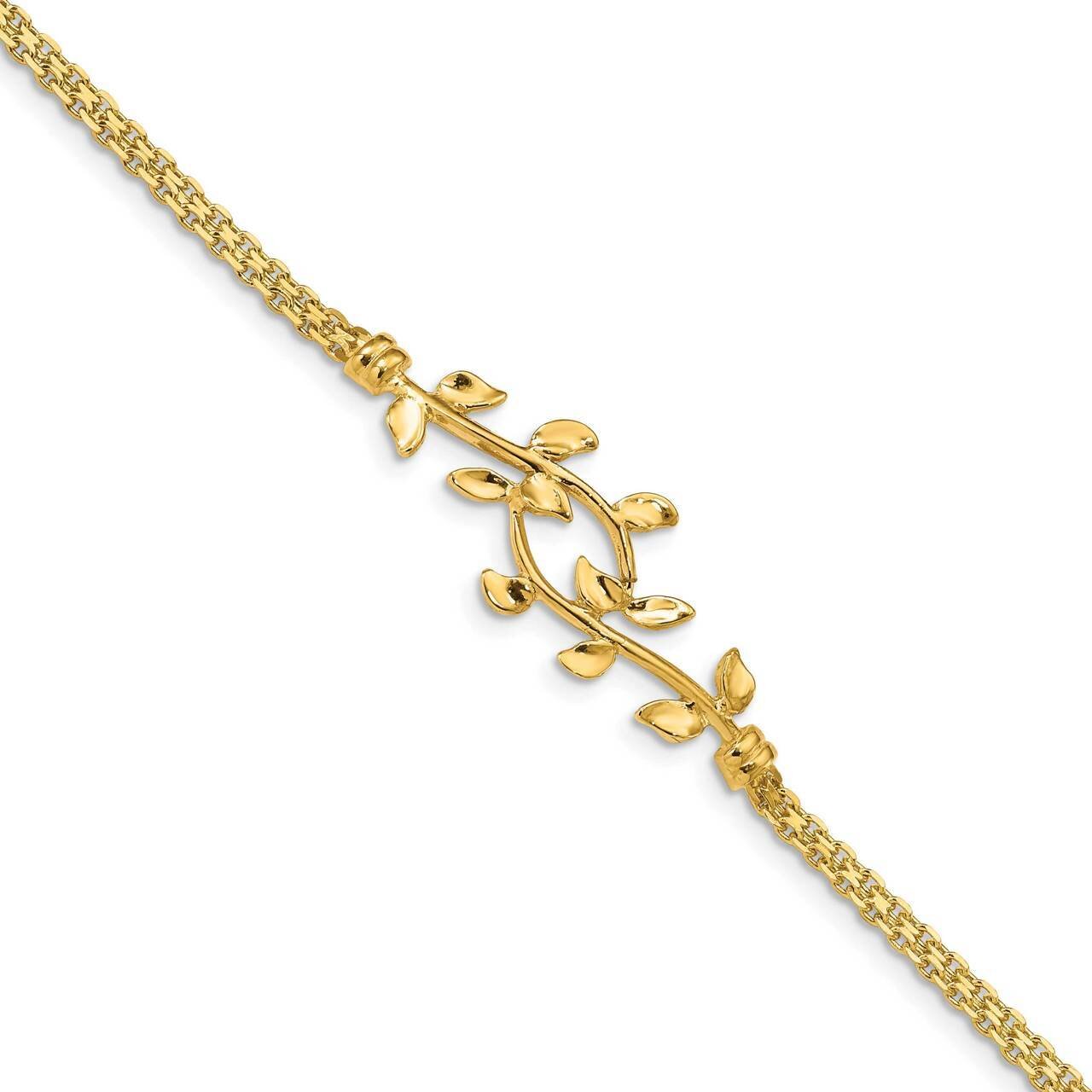 Leaf Bracelet 14k Gold Polished  FB1523-7, MPN: FB1523-7, 883957321516