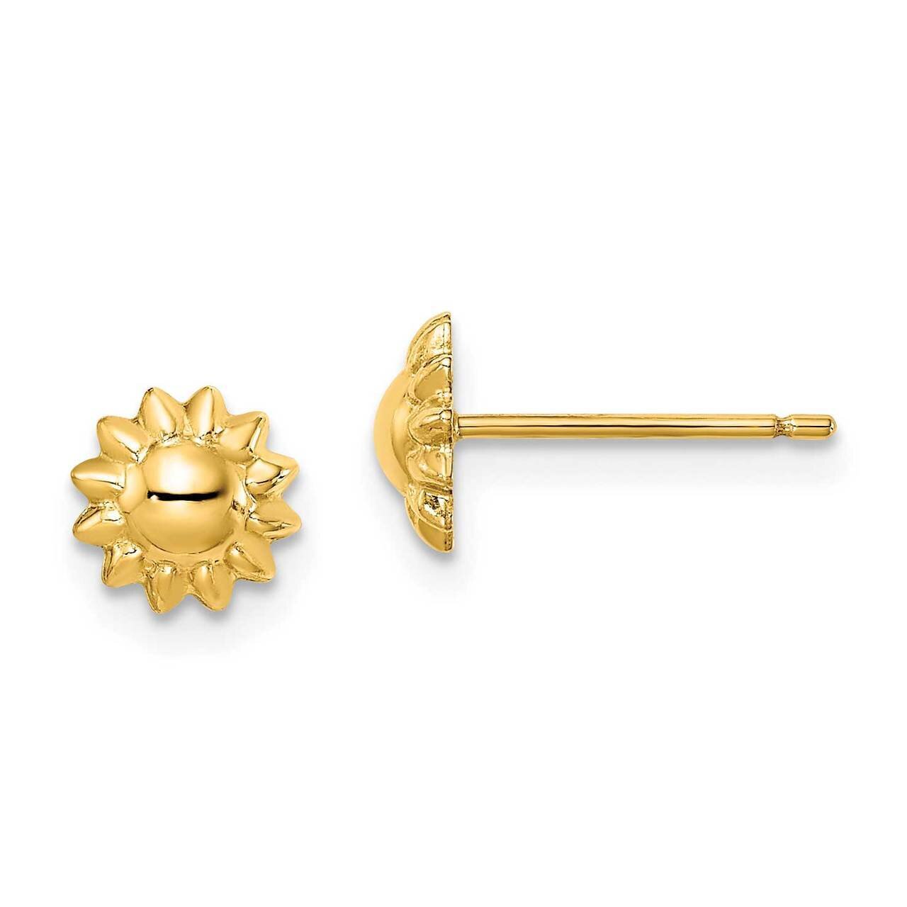Sunflower Post Earrings 14k Gold GK1013 by Madi K, MPN: GK1013, 191101980640
