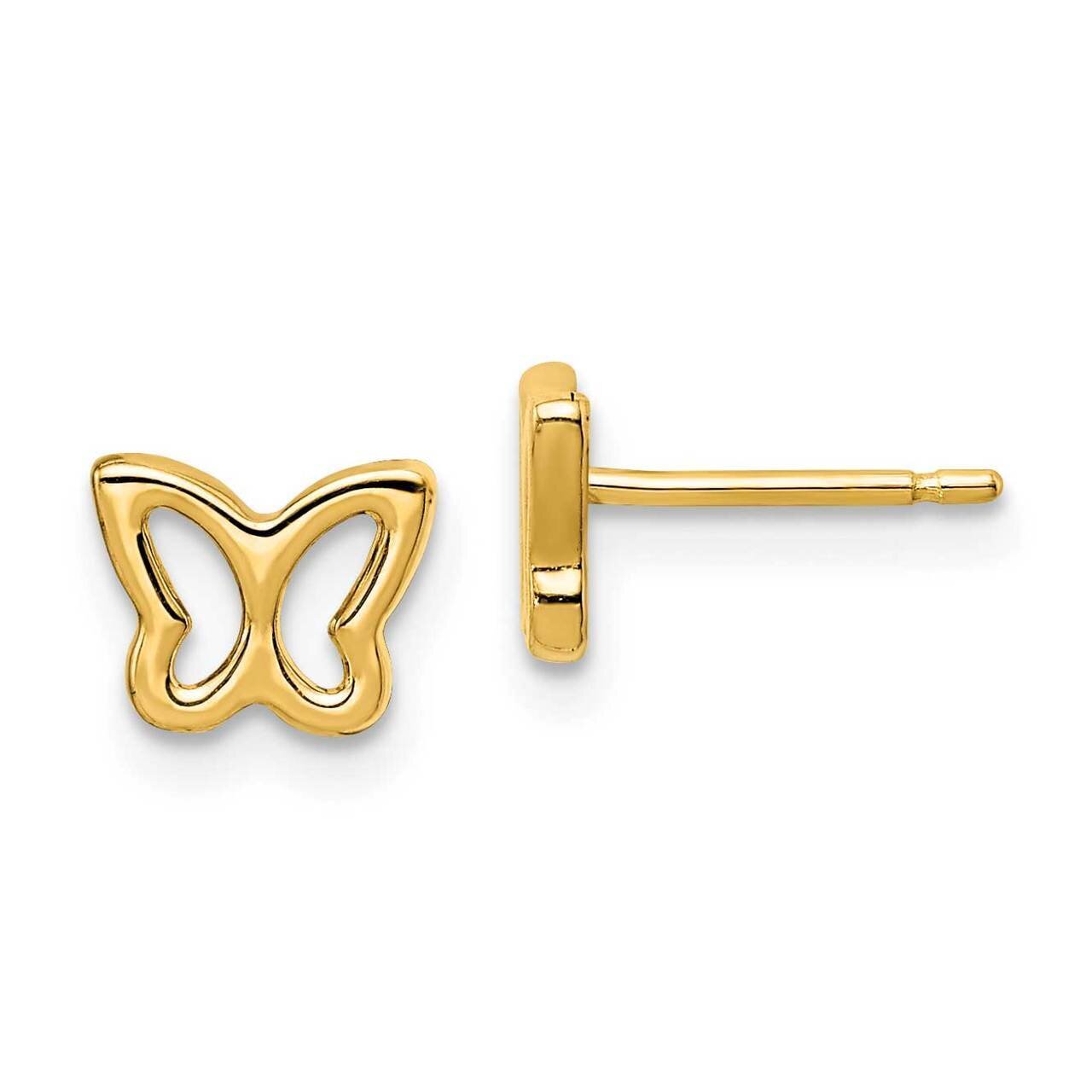 Cut-out Butterfly Post Earrings 14k Gold GK1034 by Madi K, MPN: GK1034, 191101902710