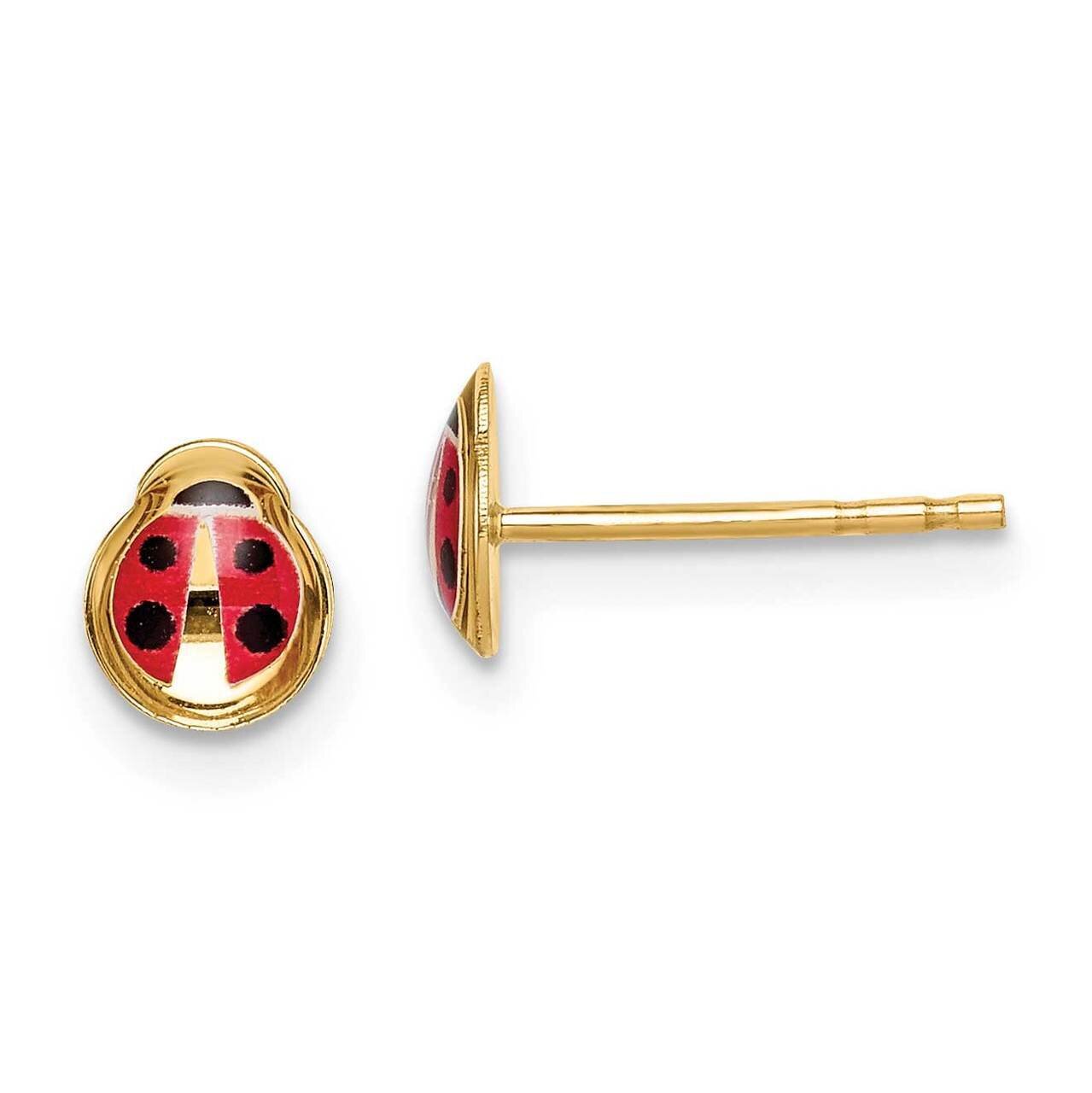 Enamel Ladybug Post Earrings 14k Gold GK1045 by Madi K, MPN: GK1045, 886774123363