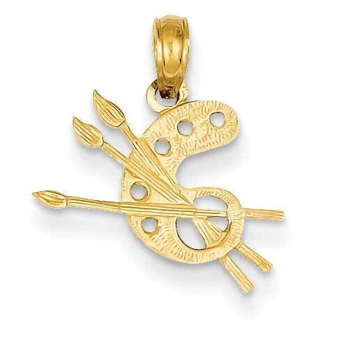 Paint Pallet Pendant 14k Gold K3489, MPN: K3489, 637218014675