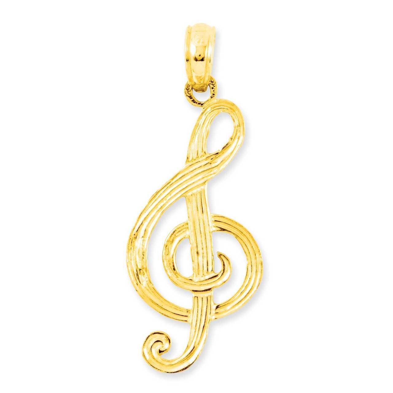 Clef Note Pendant 14k Gold K3499, MPN: K3499, 637218042876