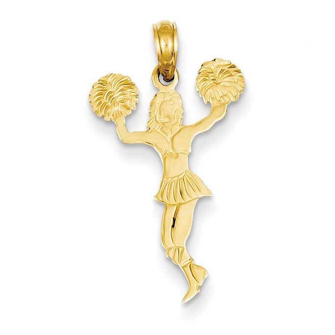 Cheerleader with Pom-Poms Pendant 14k Gold K3524, MPN: K3524, 637218034512