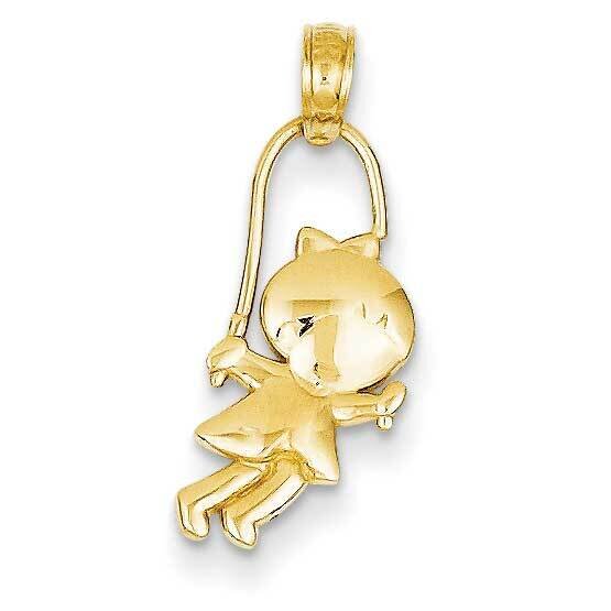 Girl with Jump Rope Charm 14k Gold K4758