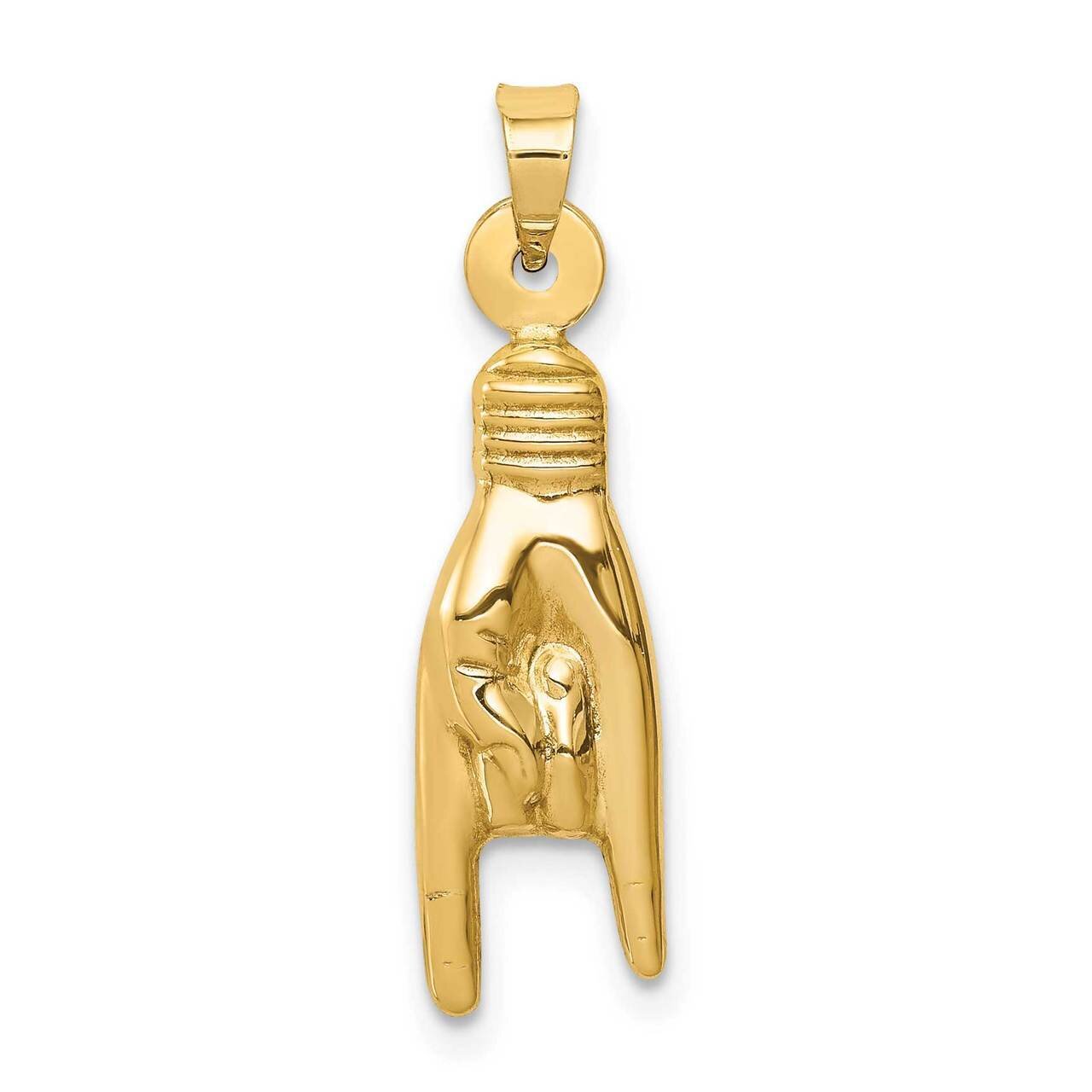 Rock &amp; Roll Sign Charm 14k Gold Hollow K6393, MPN: K6393, 886774109565