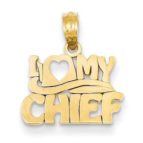 I Love My Chief Pendant 14k Gold K927, MPN: K927, 637218023523