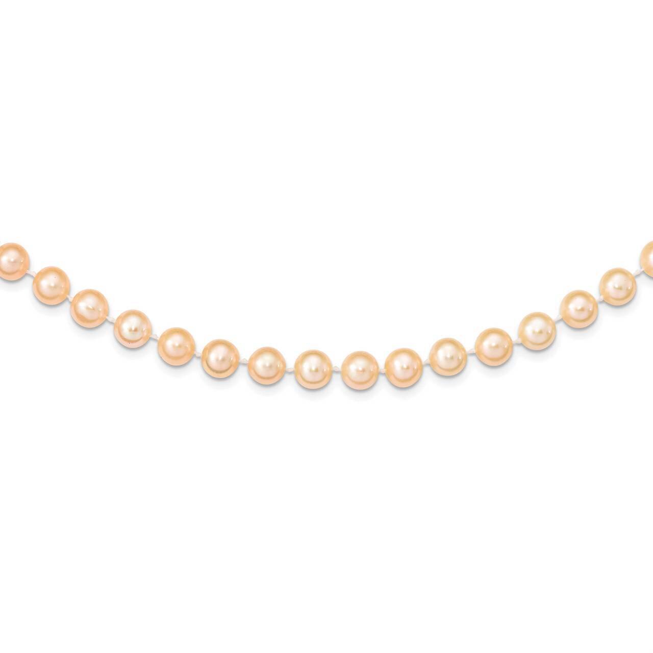 8-9mm Pink Near Round Freshwater Cultured Pearl Necklace 14k Gold PPN080-16, MPN: PPN080-16, 883957…