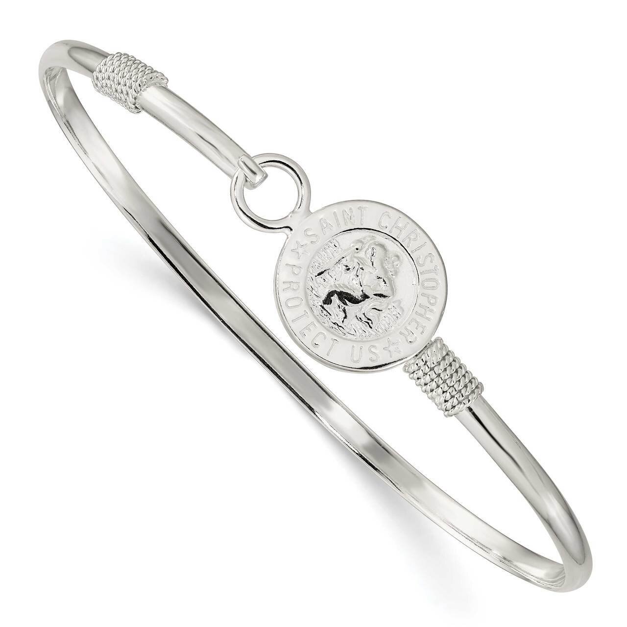 Saint Christopher Bangle Sterling Silver Polished QB1251, MPN: QB1251, 886774107417