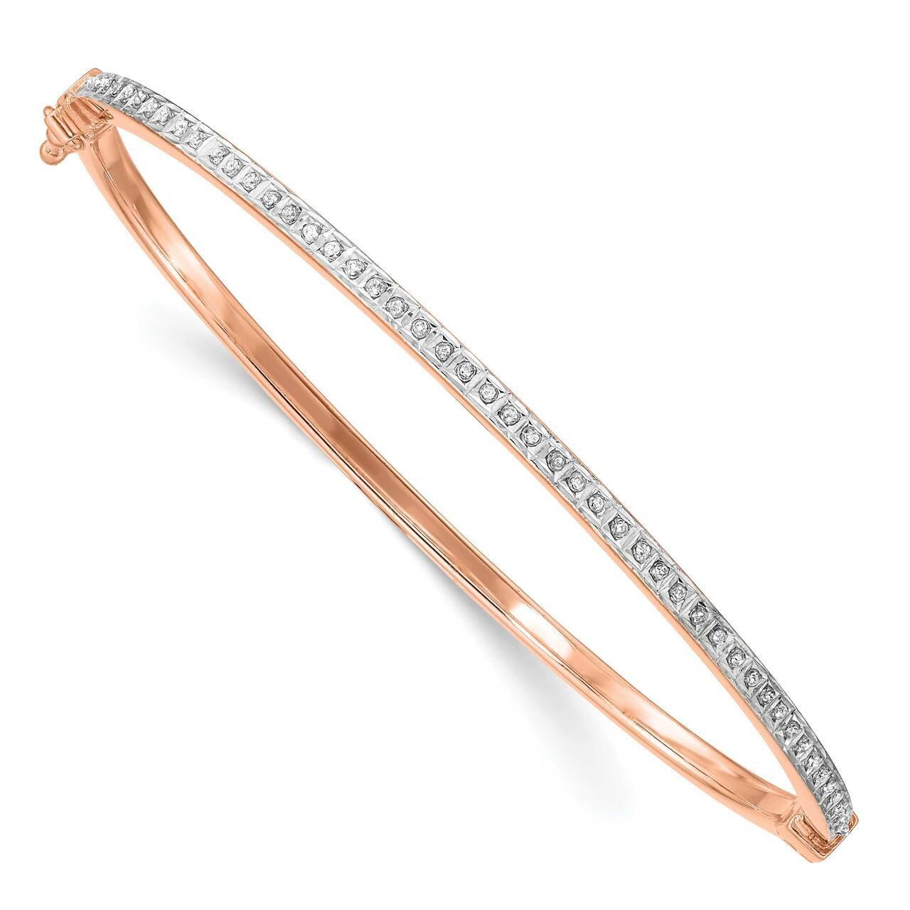 Diamond Mystique Rose Gold-plated Diamond Bangle Sterling Silver QB1289, MPN: QB1289, 883957874661