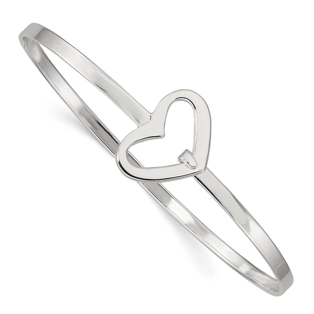 Heart Bangle Sterling Silver QB1323, MPN: QB1323, 883957974835