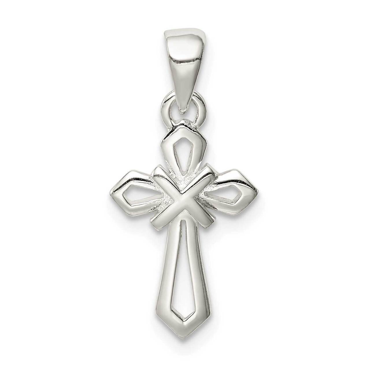 Cross Pendant Sterling Silver Polished QC9361, MPN: QC9361, 886774123271