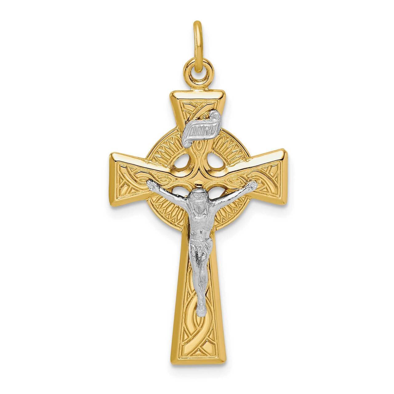Gold Tone Crucifix Pendant Sterling Silver QC9378, MPN: QC9378, 883957964812