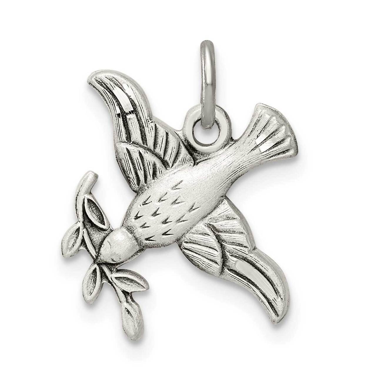 Bird Pendant Sterling Silver Diamond-cut QC9434, MPN: QC9434, 886774077550