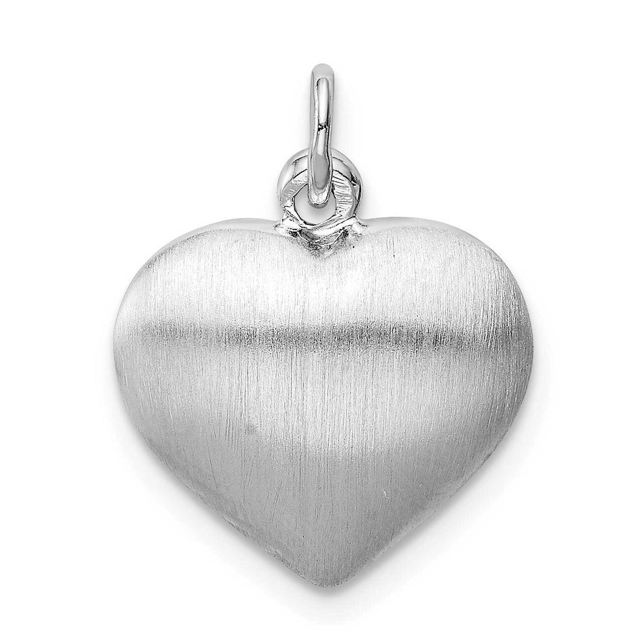 Brushed/Polished Reversible Puffed Heart Pen Sterling Silver Rhodium-plated QC9456, MPN: QC9456, 88…