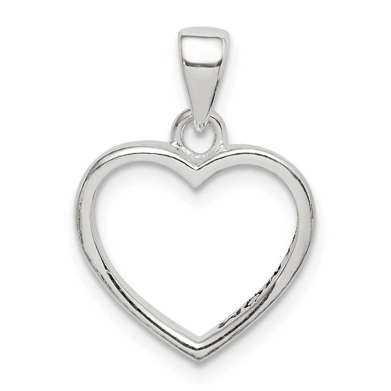 Enamel LOVE YOU MOM Heart Pendant Sterling Silver QC9457, MPN: QC9457, 886774113647