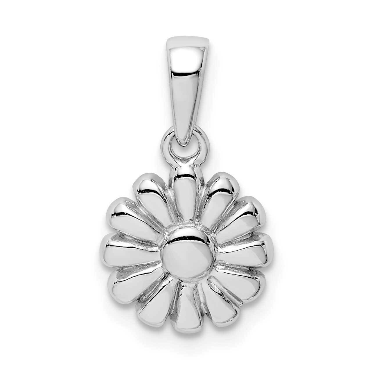 Flower Pendant Sterling Silver Rhodium Plated QC9513, MPN: QC9513, 883957937427