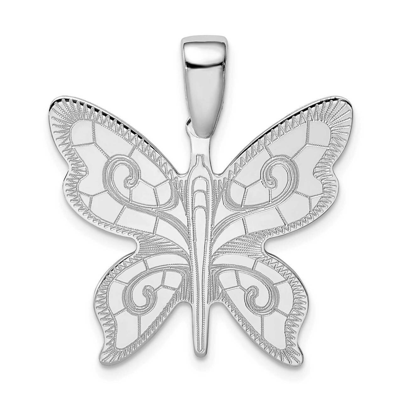 Butterfly Pendant Sterling Silver Rhodium-plated QC9541, MPN: QC9541, 883957754833