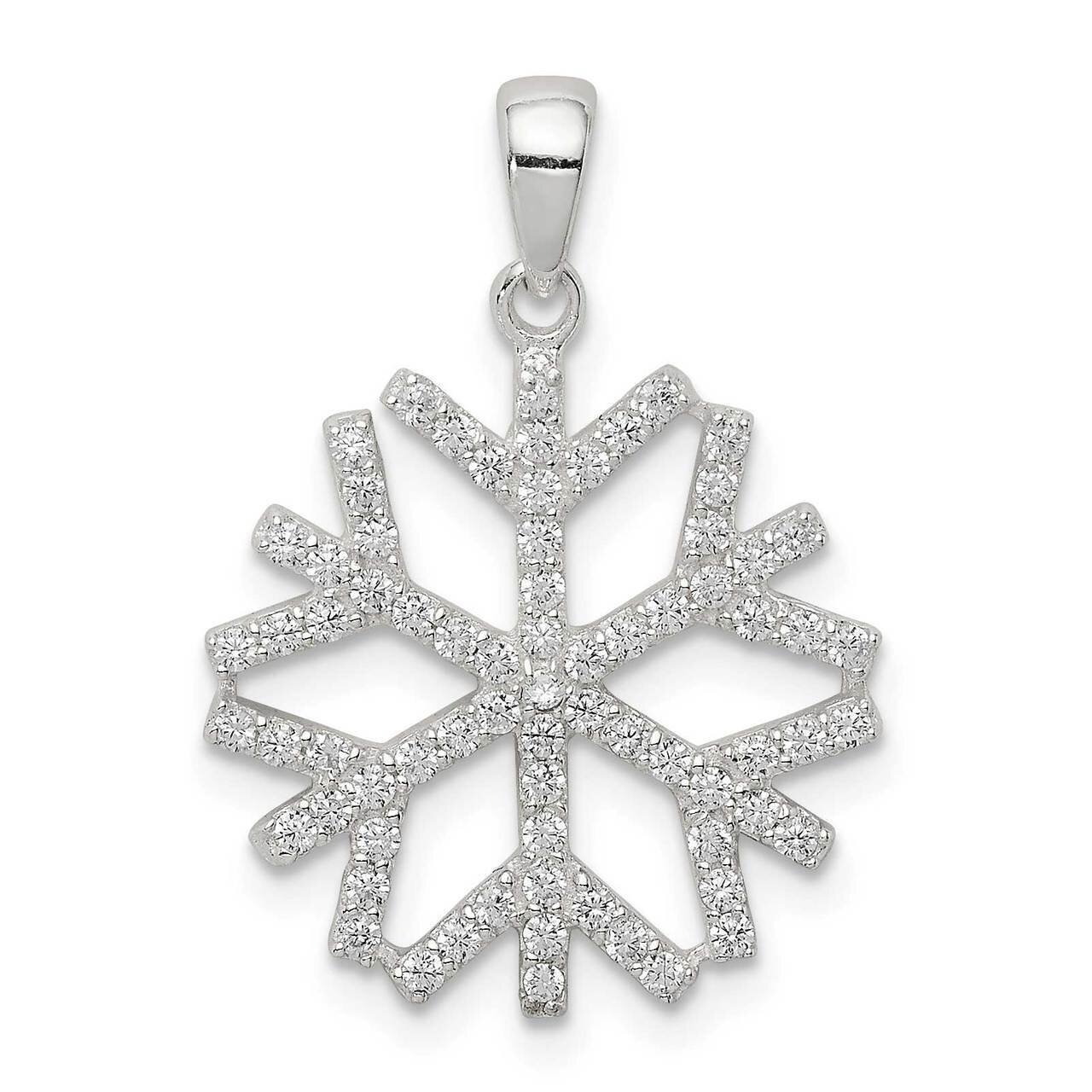 Snowflake Pendant Sterling Silver CZ Diamond QC9546