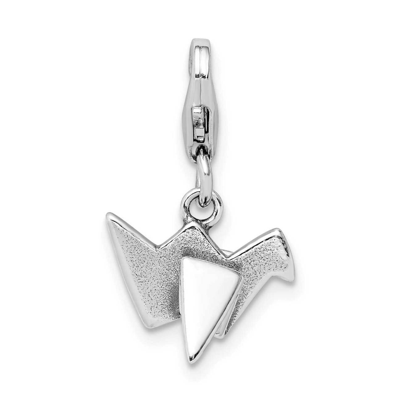 Origami with Lobster Clasp Charm Sterling Silver Rhodium-plated QC9549, MPN: QC9549, 886774103938