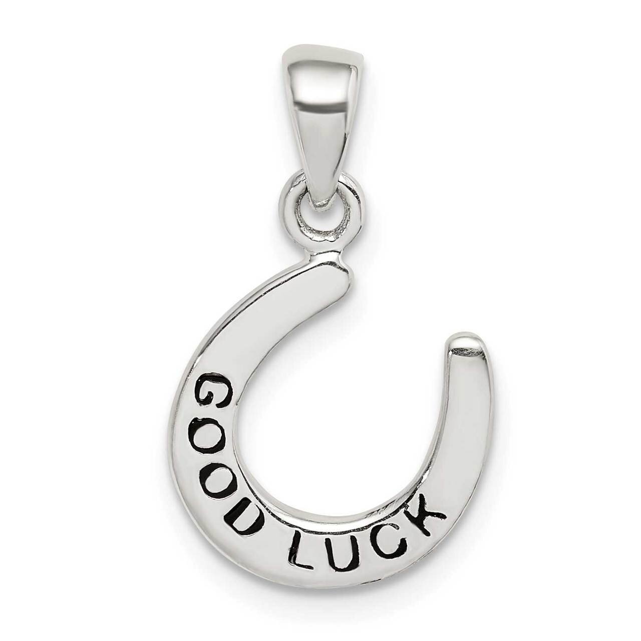 Enamel Good Luck Horse Shoe Pendant Sterling Silver QC9552, MPN: QC9552, 886774112794