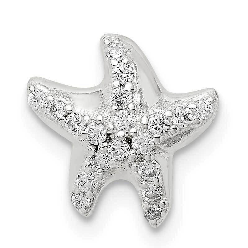 Star Fish Chain Slide Sterling Silver CZ Diamond QC9572, MPN: QC9572, 886774087115
