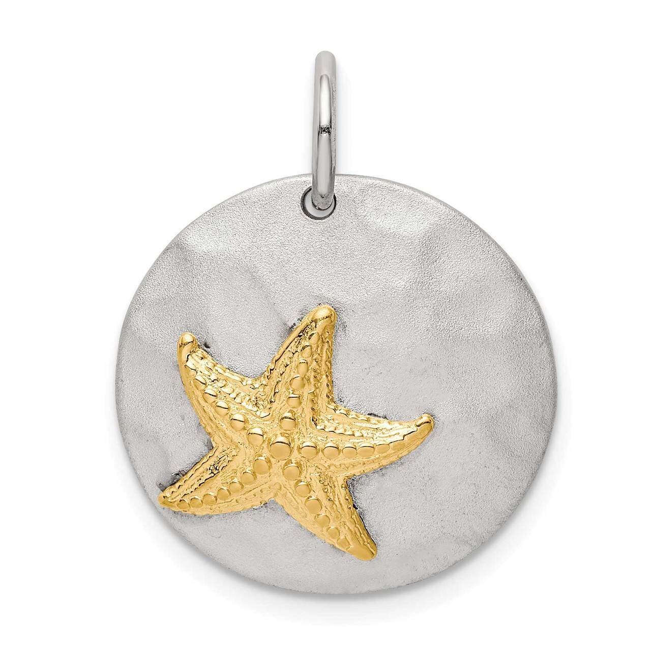 Starfish Brushed Pendant Sterling Silver Gold-tone QC9576, MPN: QC9576, 883957833972