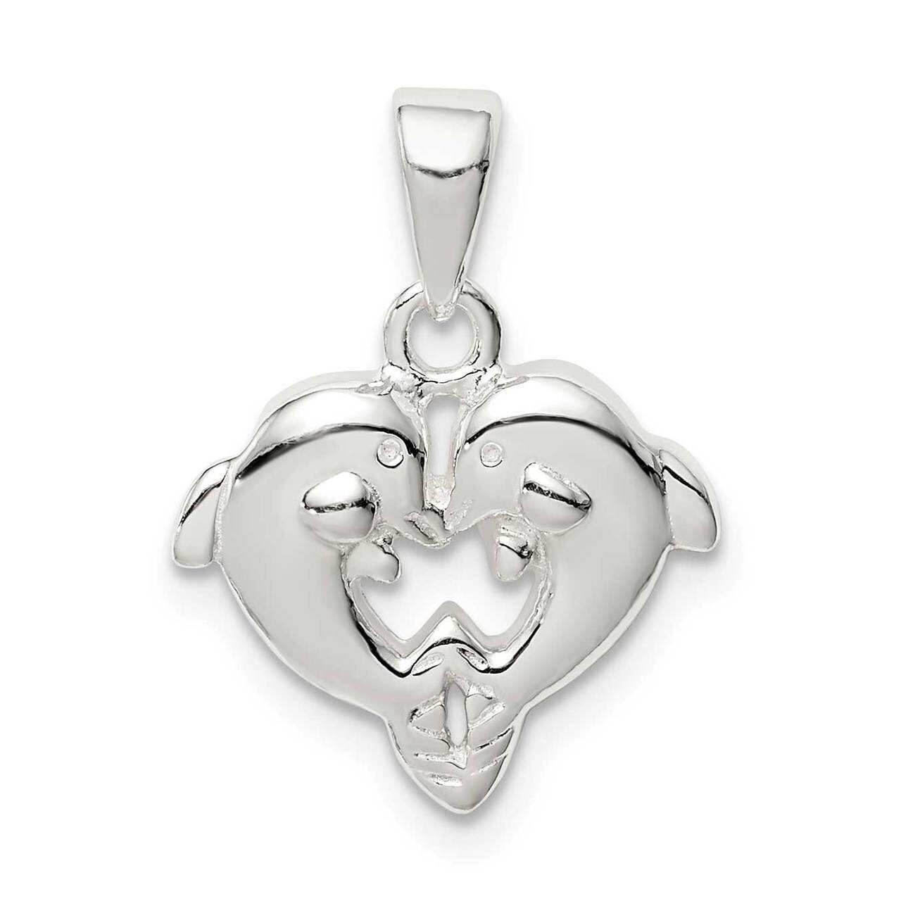 Dolphin Pendant Sterling Silver Polished QC9583, MPN: QC9583, 883957939667