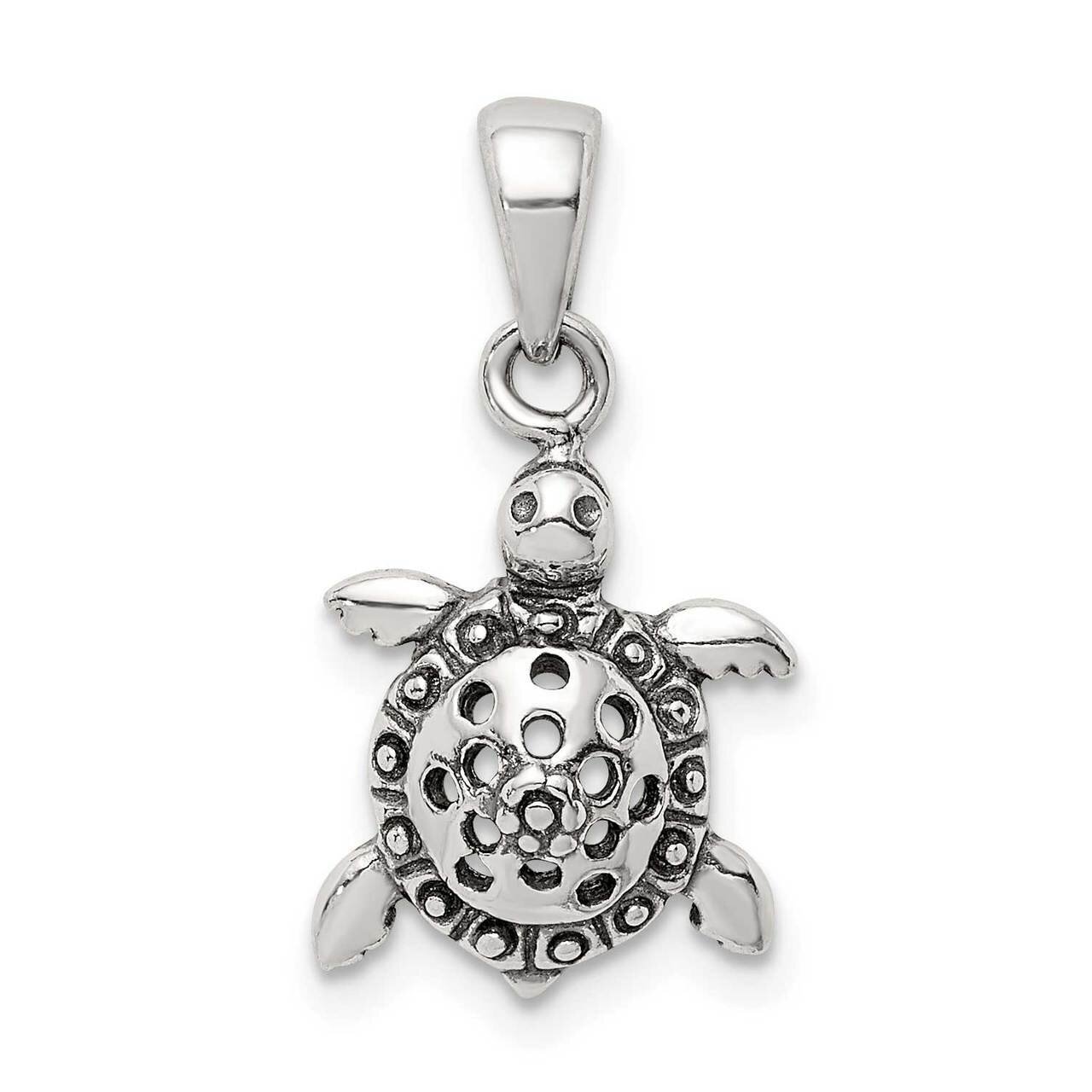 Turtle Pendant Sterling Silver Antiqued QC9593, MPN: QC9593, 886774114699