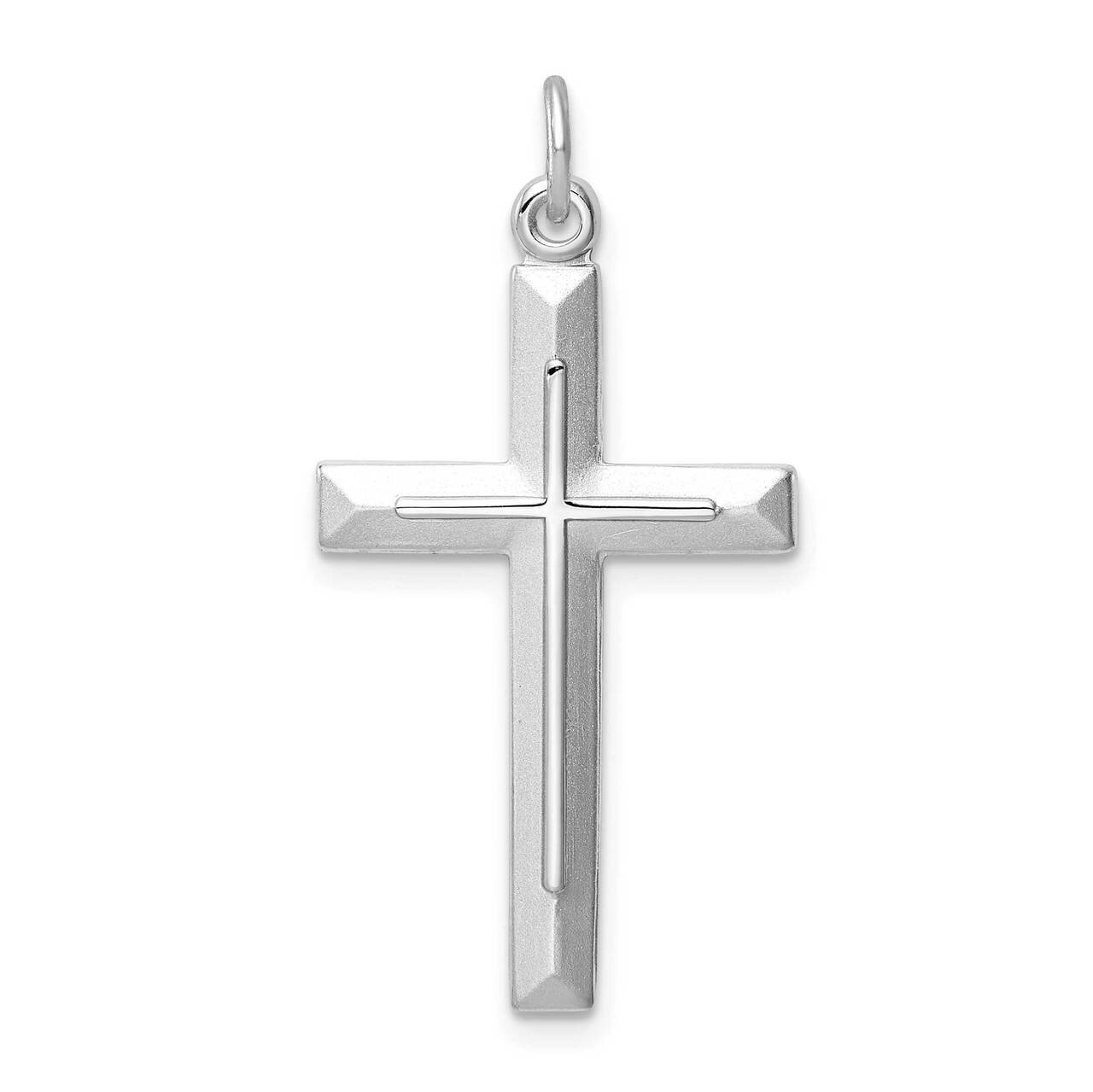 Cross Pendant Sterling Silver Rhodium-plated QC9685